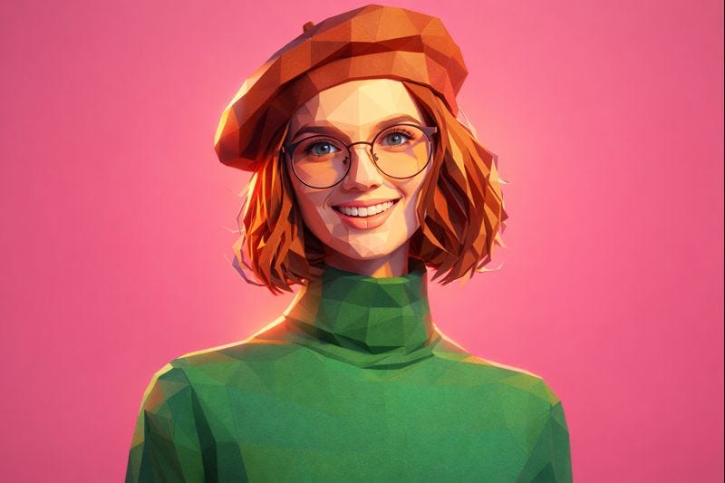 Low-poly 3D art style