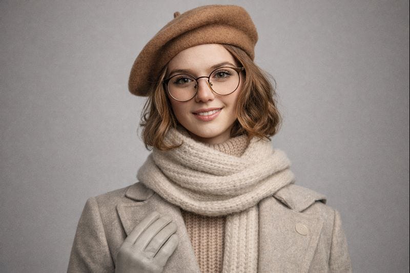 High-fashion winter editorial style