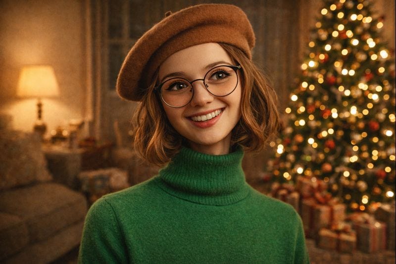 Cozy Christmas living room scene