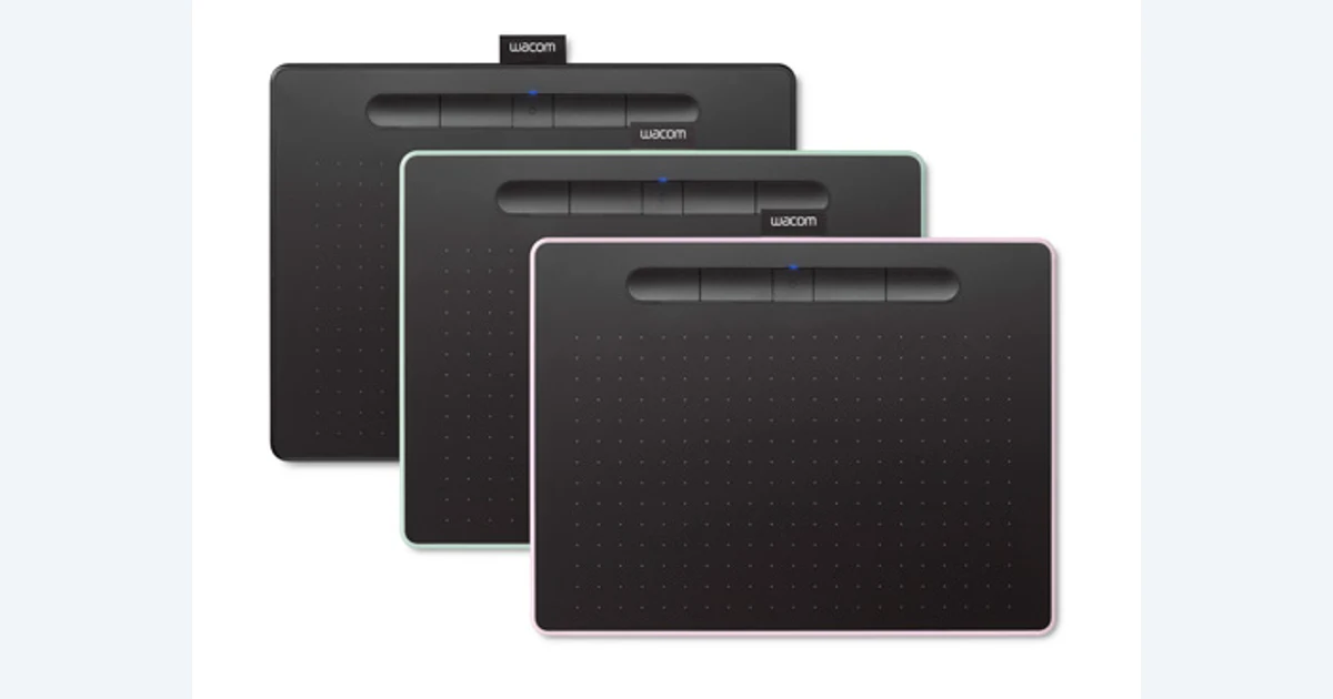 Wacom Intuos pen tablet range in a manufacturer press image
