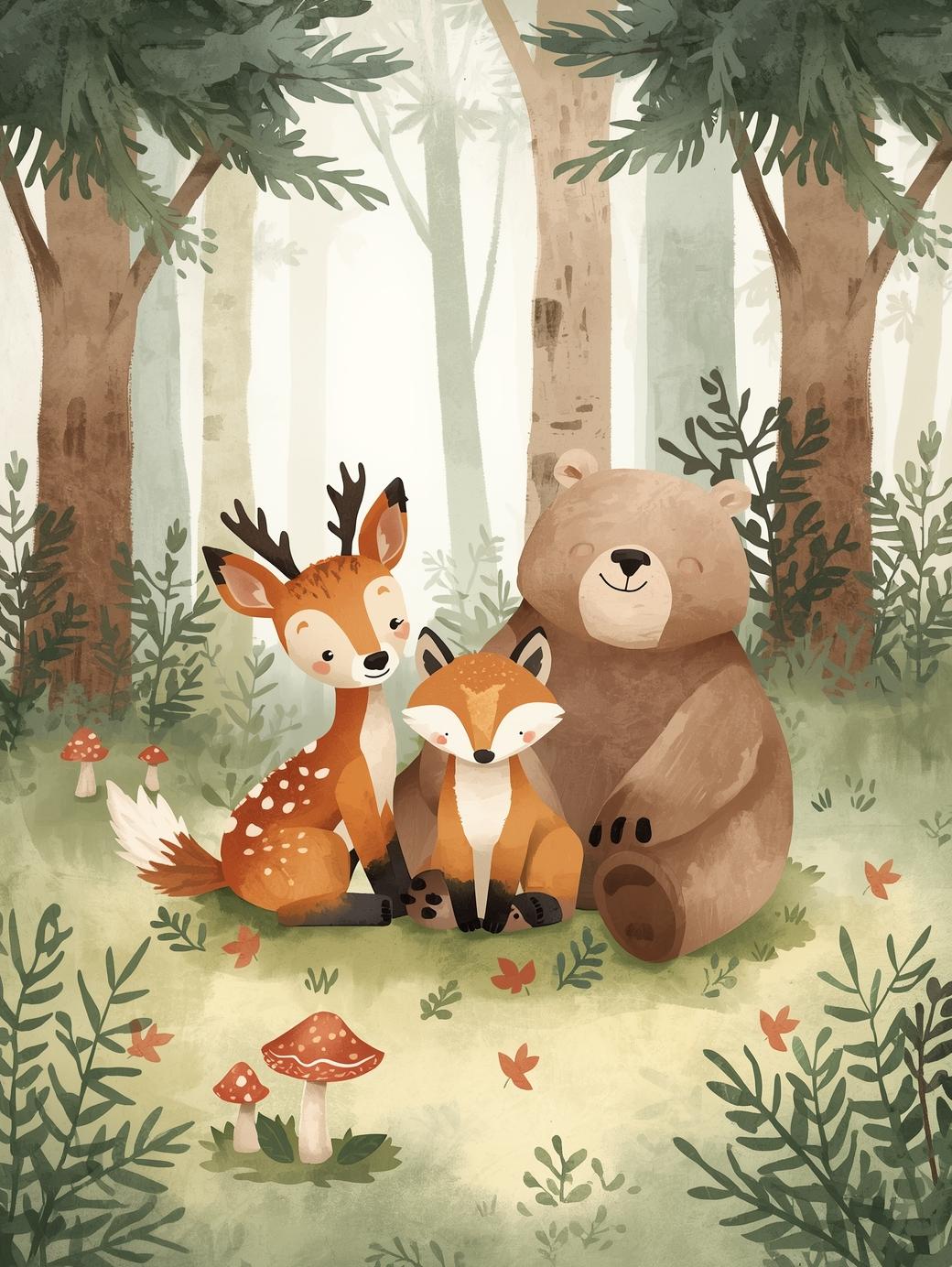 Woodland Nursery Art
