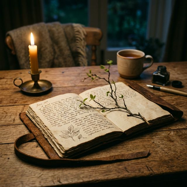 Creative workspace with notes and laptop for planning video prompts