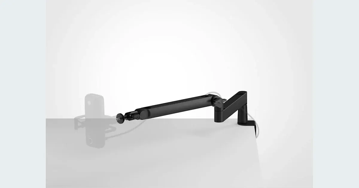 Black Elgato Wave Mic Arm LP with articulated low-profile arms in manufacturer product photography