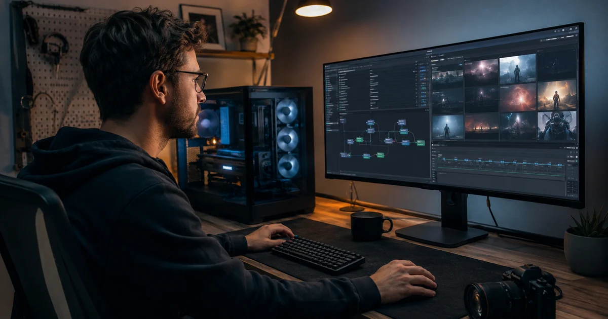 Creator verifying AI video release files against official repositories