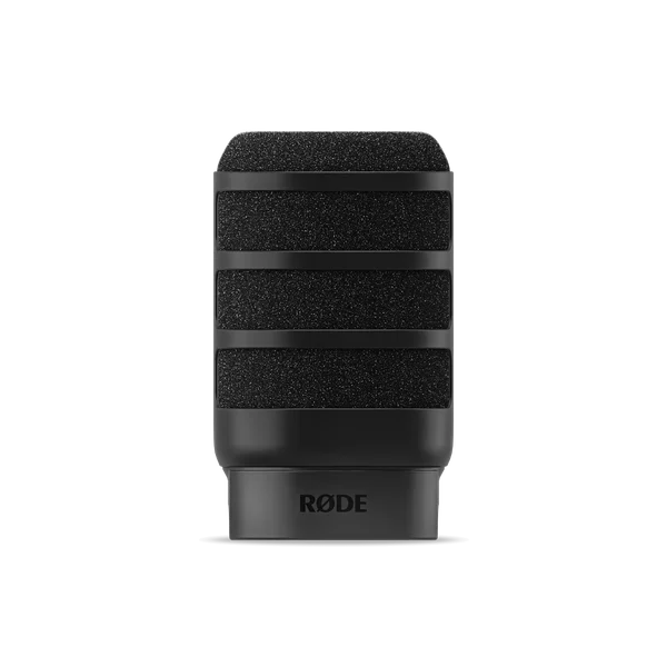 Black RØDE WS14 fitted pop filter for PodMic and PodMic USB