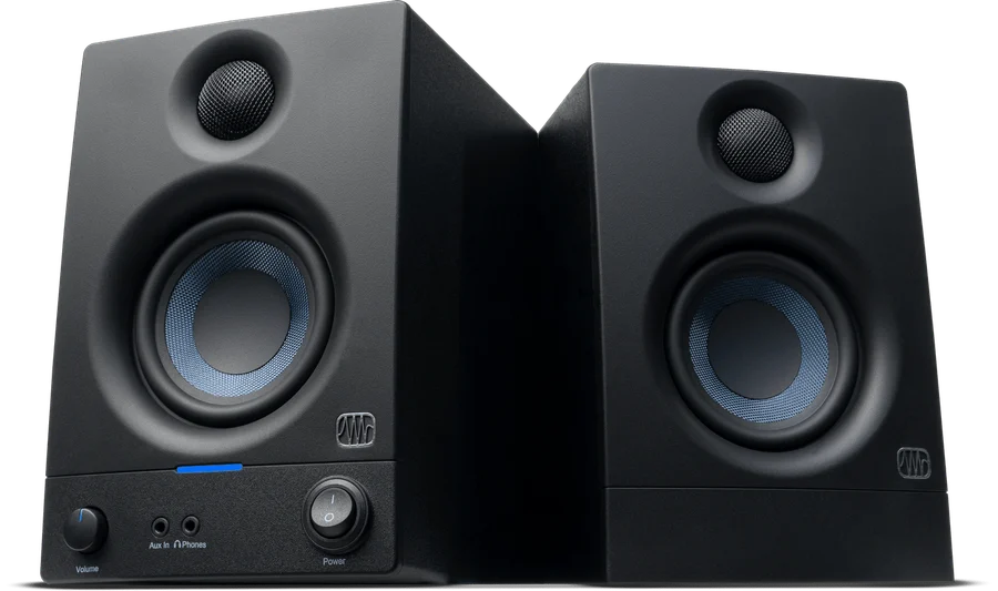 Pair of black PreSonus Eris 3.5 second-generation speakers
