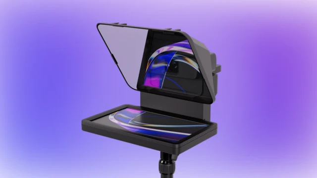 Elgato Prompter with its built-in screen and angled glass